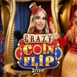 Crazy Coin Flip slot logo by Evolution at BetPanda Casino